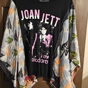 Joan Jett Graphic Kimono Poncho Top